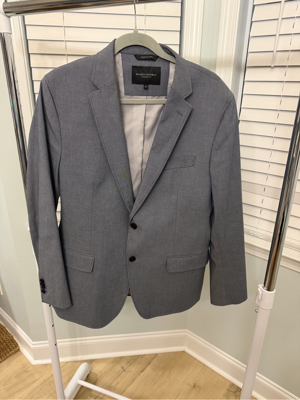 Banana Republic Men's Light steel blue Sport Coat - Modern Two-Button Blazer